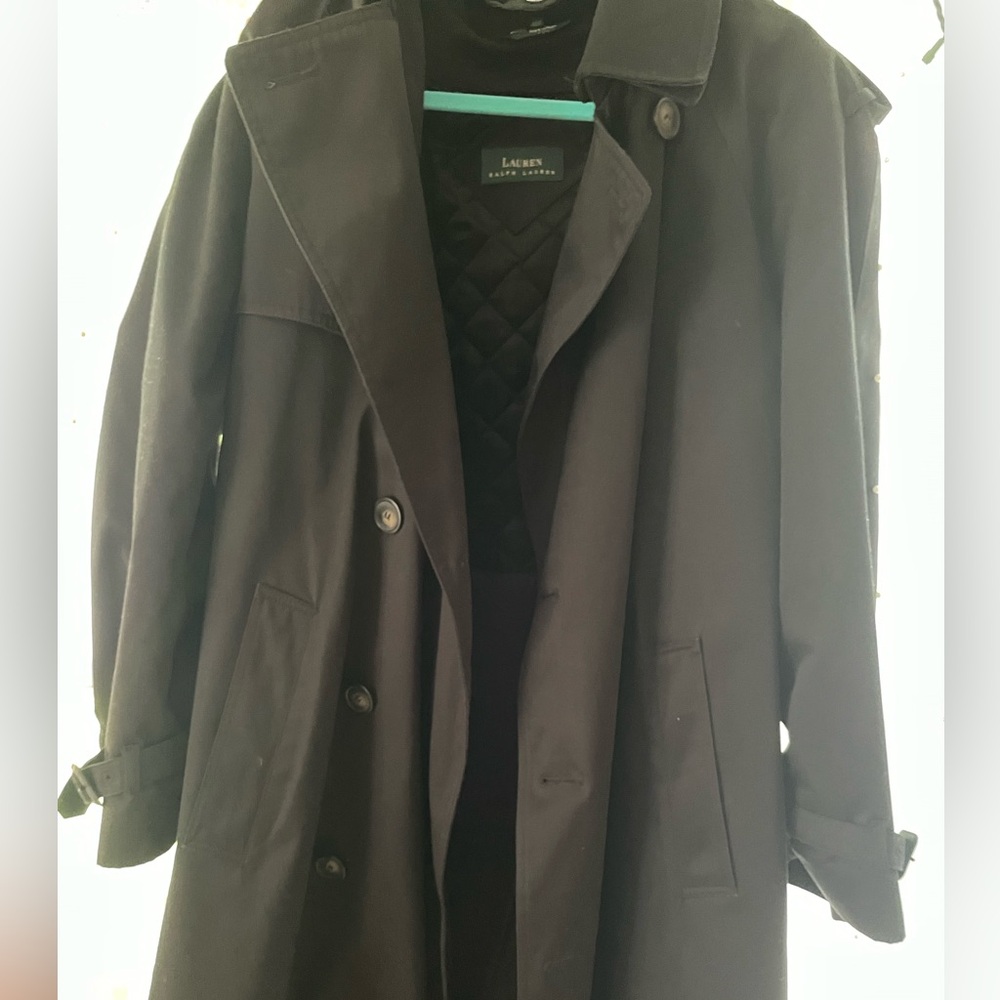 Polo by Ralph Lauren Black Quilted Trench Coat